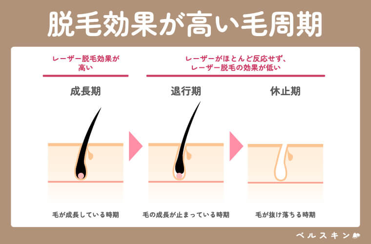 VIO医療脱毛は1～3回目の施術では毛が生えてこないまでの効果は実感しにくい